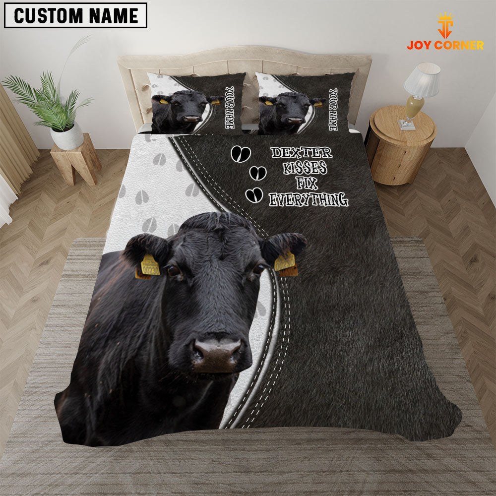 Dexter Kisses Fix Everything Custom Name Bedding Set
