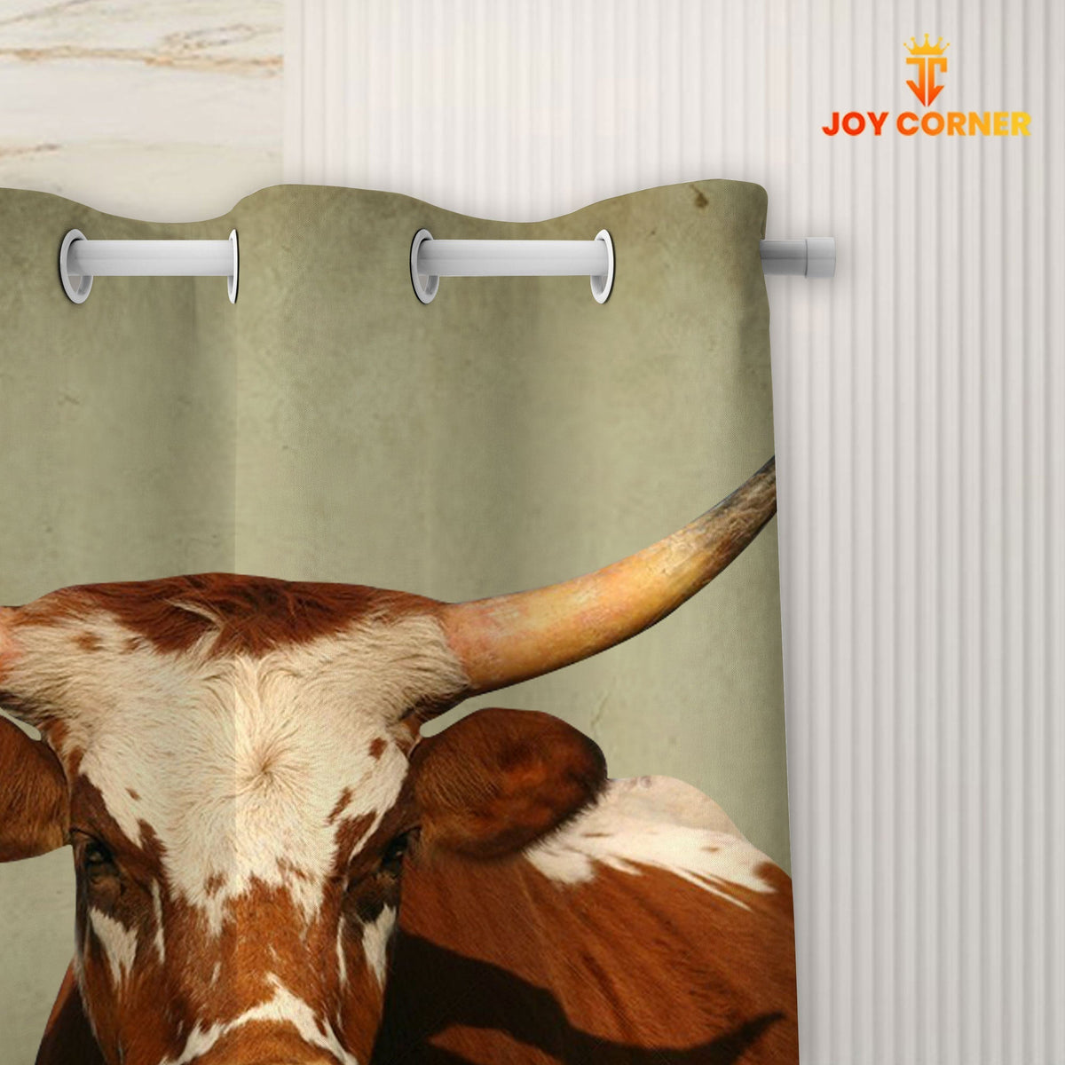 Texas Longhorn Hello Sweet Cheeks 3D Shower Curtain