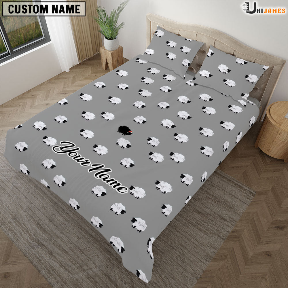 Sheep Pattern Custom Name Bedding Set