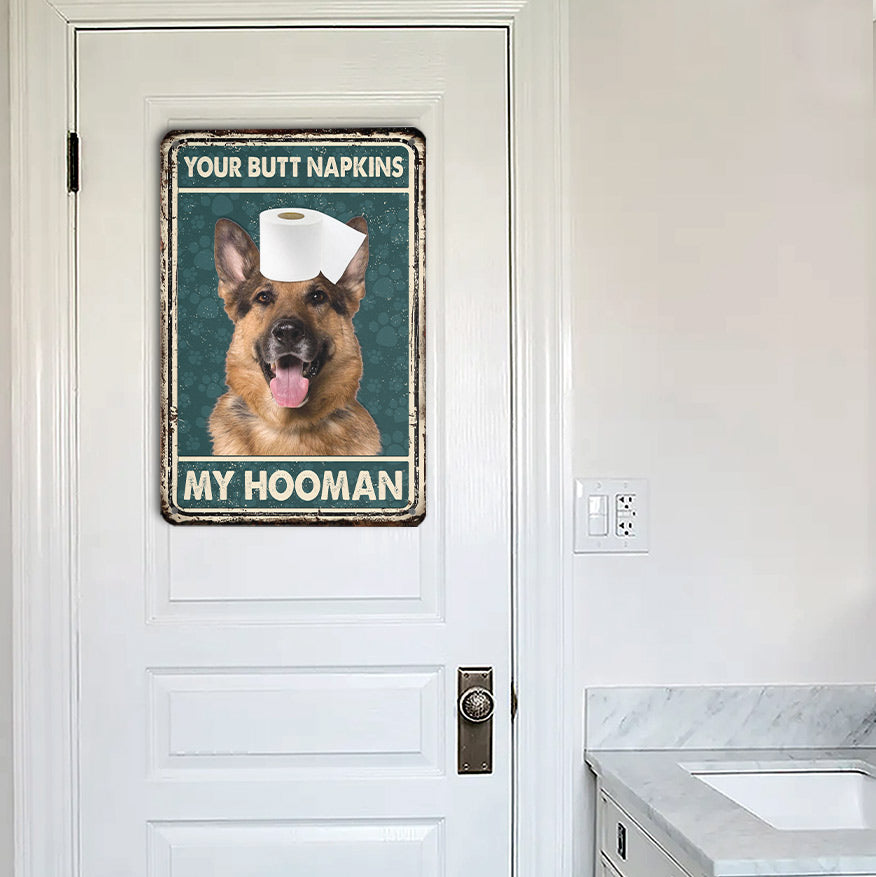 German Shepherd All Printed 3D Metal Sign