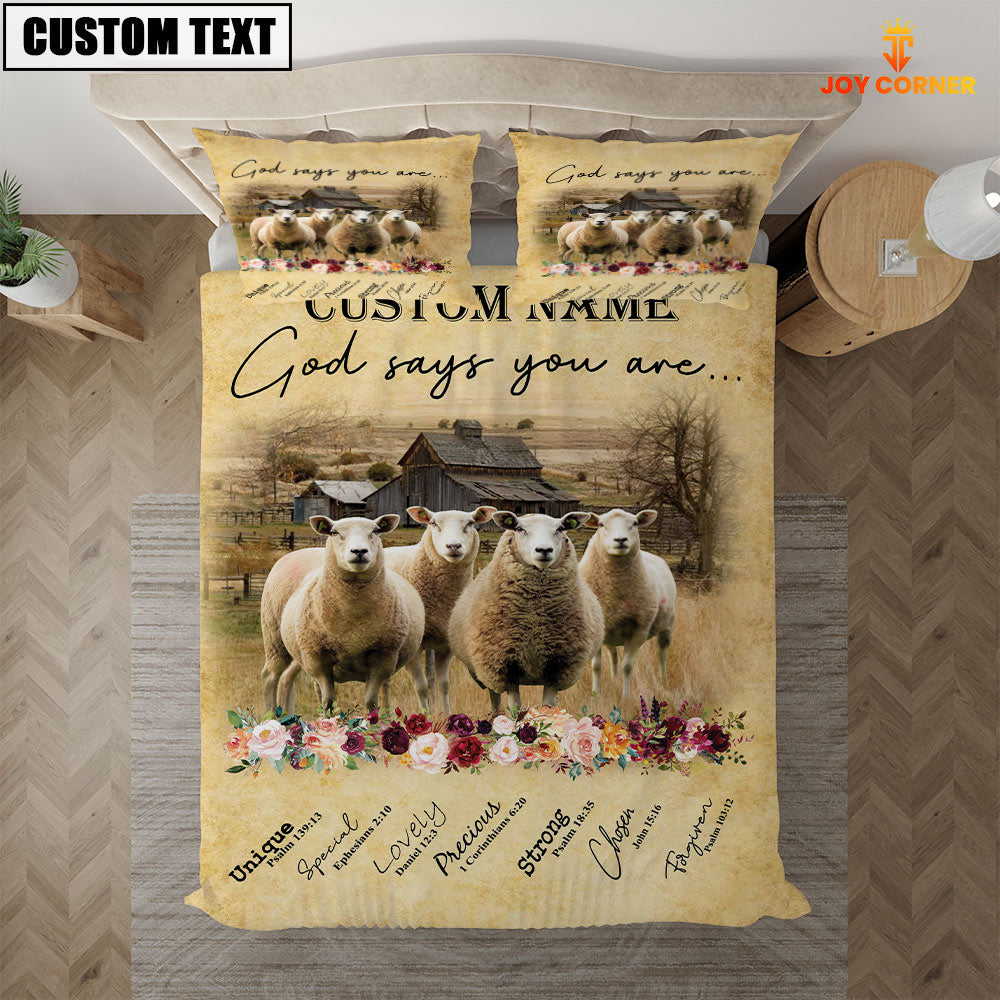 Sheep God Says You Are Custom Name Bedding Set