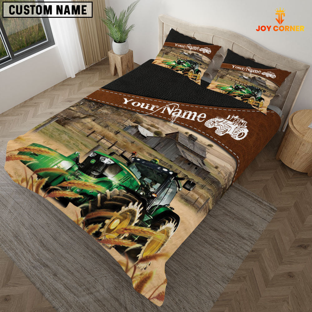 Tractor On The Field Customized Name 3D Bedding Set