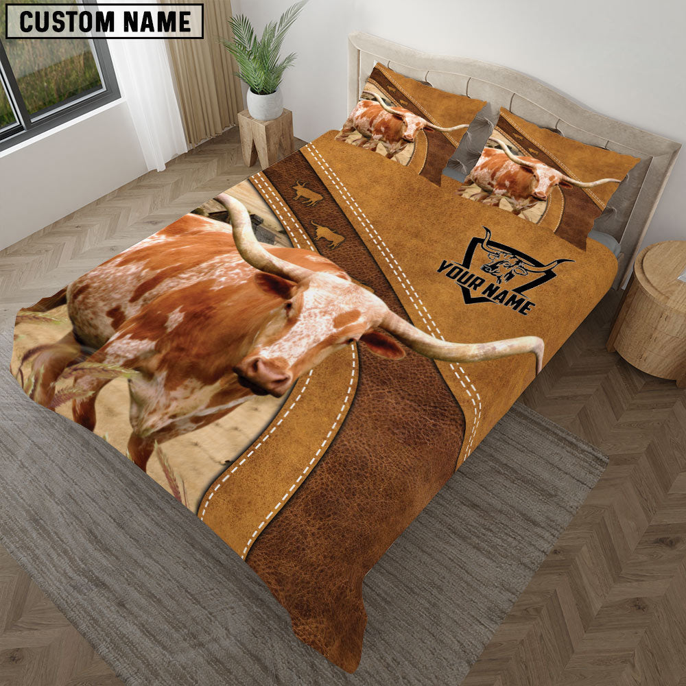 Texas Longhorn Cattle Customized Bedding set