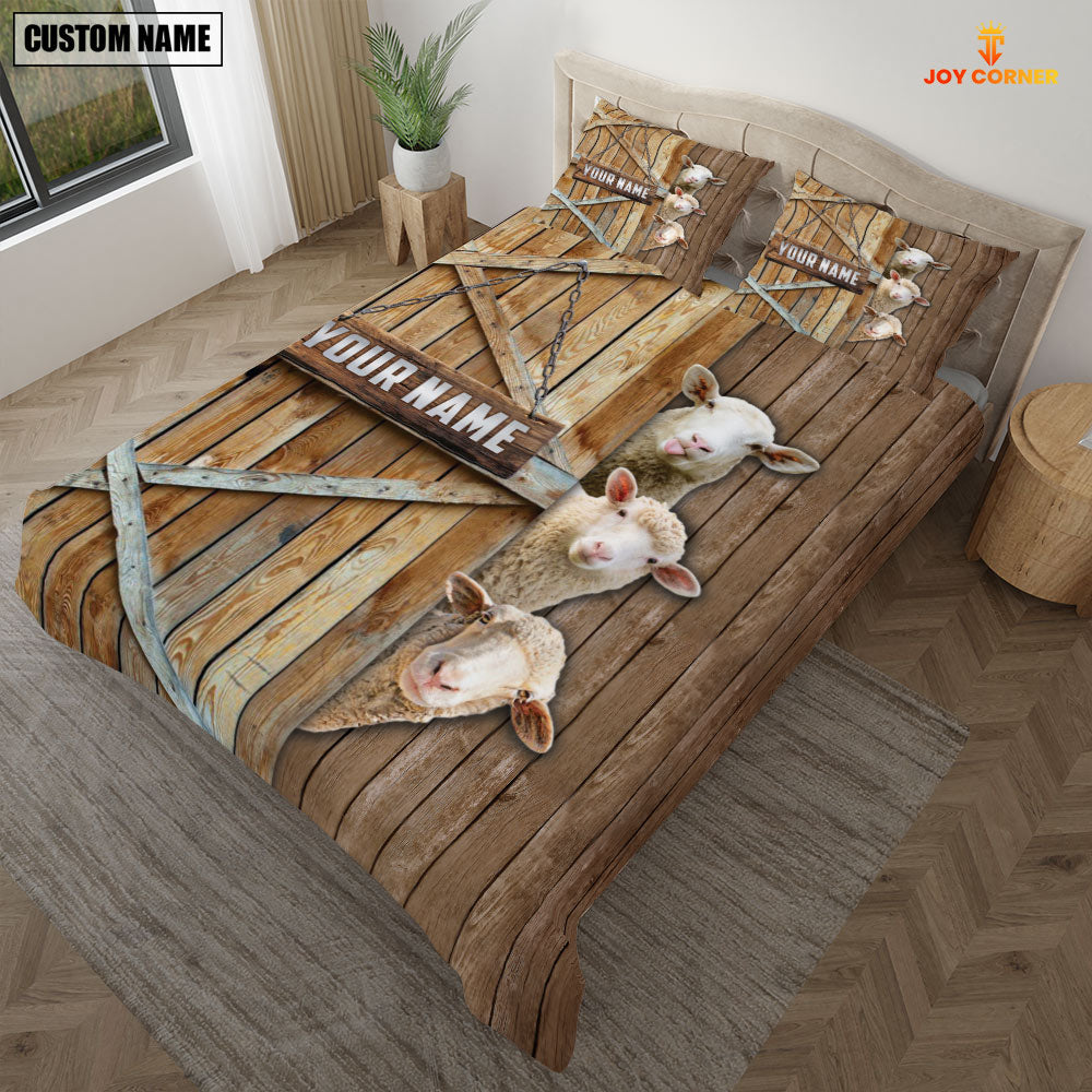 Happy Farm Sheep Wooden Door Bedding Set