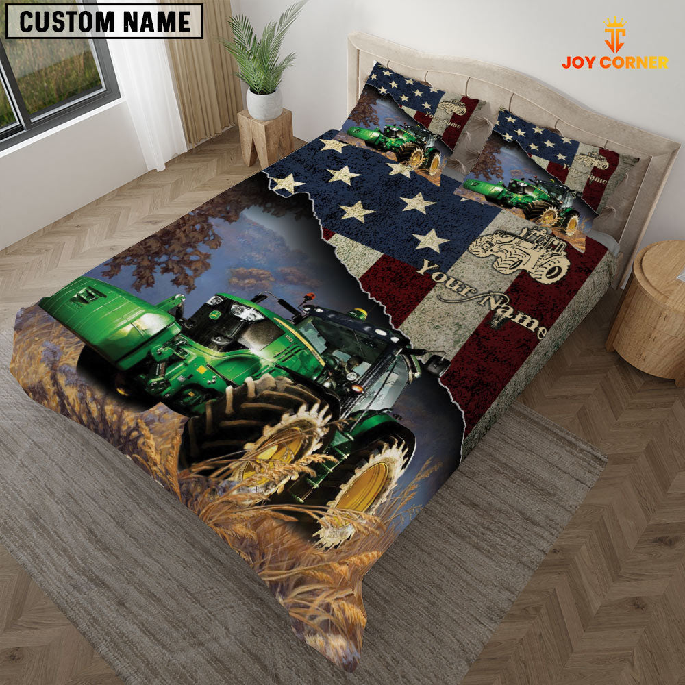 Tractor America Customized Name 3D Bedding Set
