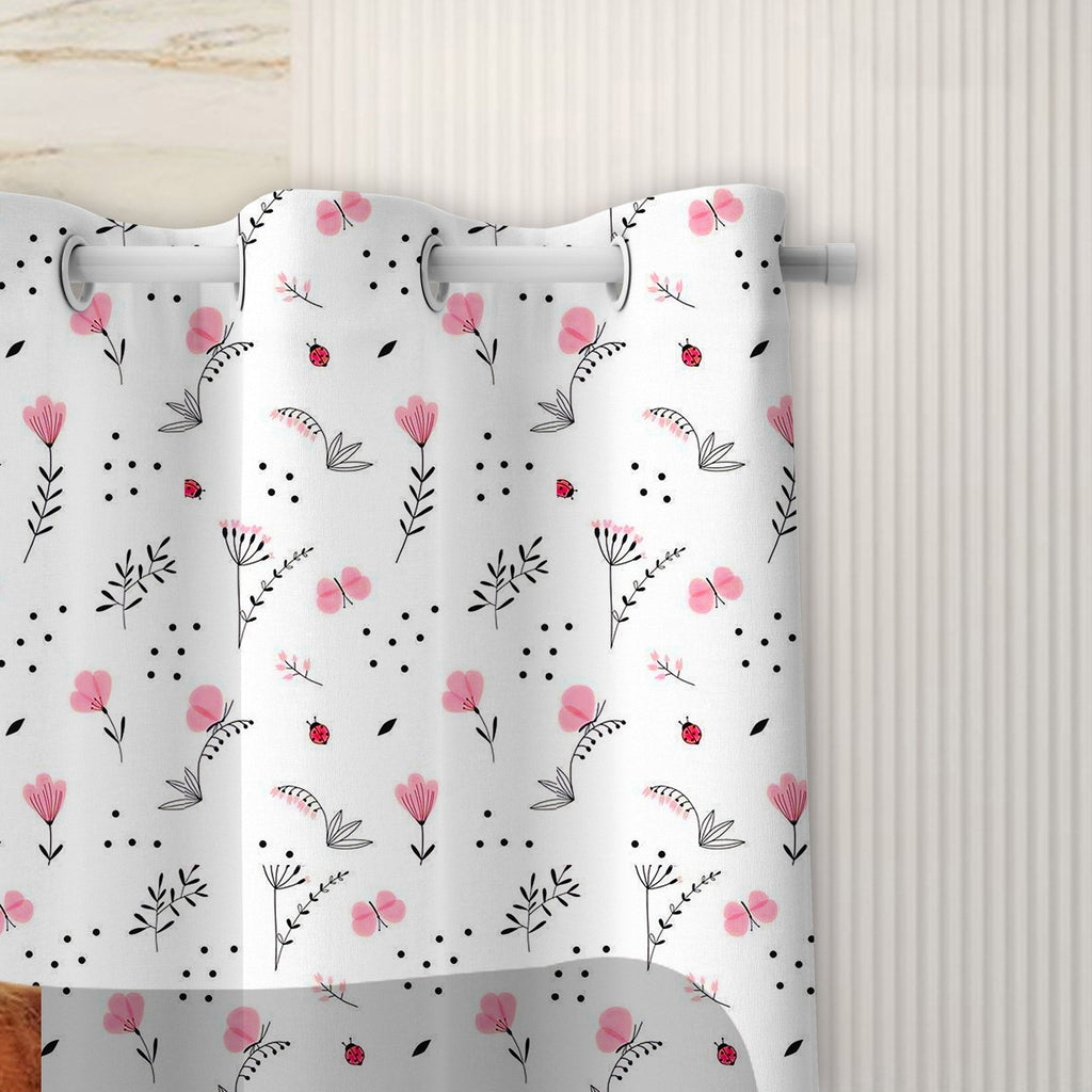 Highland Cattle Flower 3D Shower Curtain