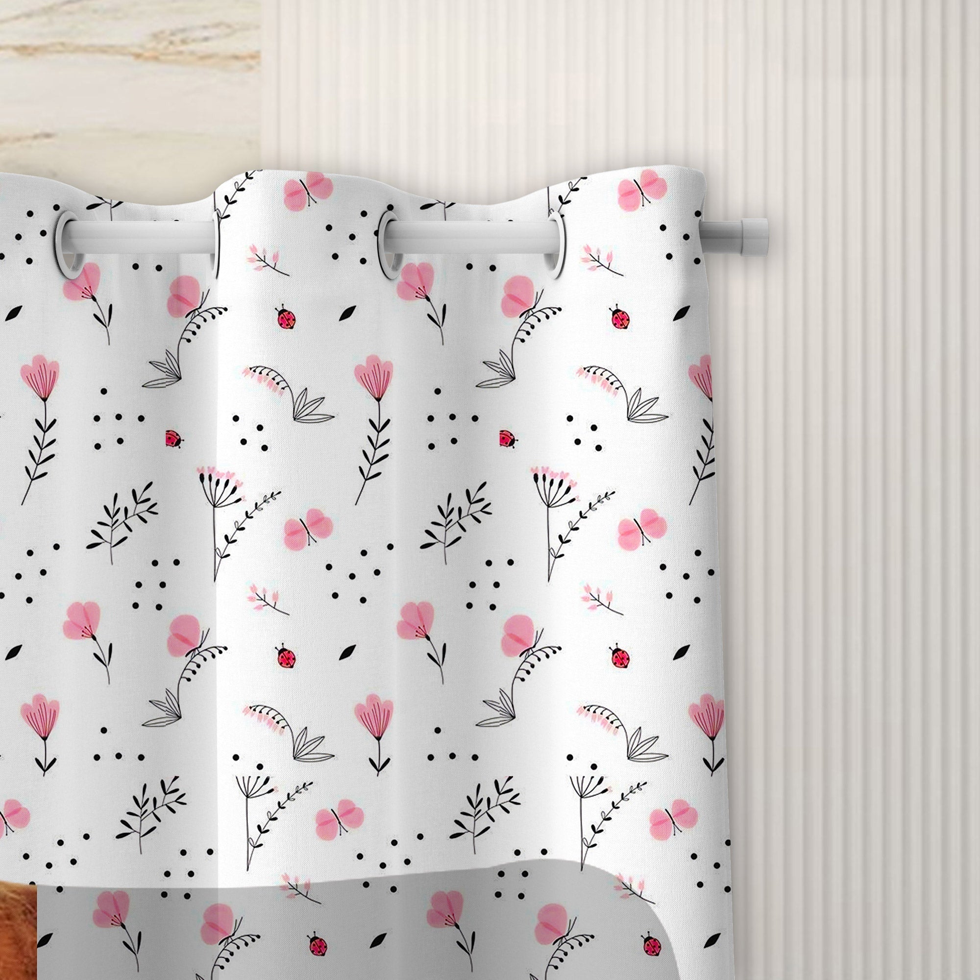 Highland Cattle Flower 3D Shower Curtain