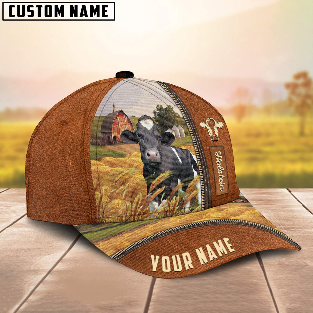 Personalized Name Holstein Barn Farm Cap