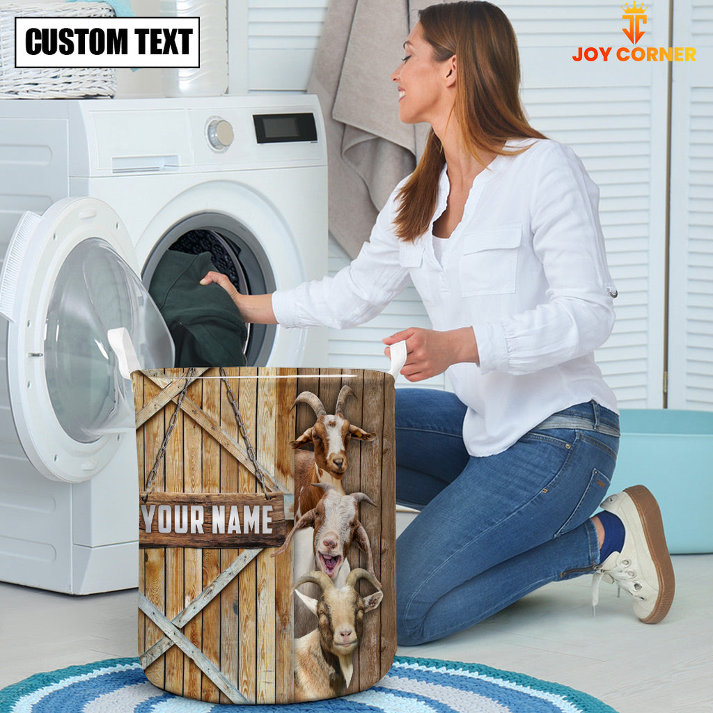 Goat Barn Custom Name Laundry Basket