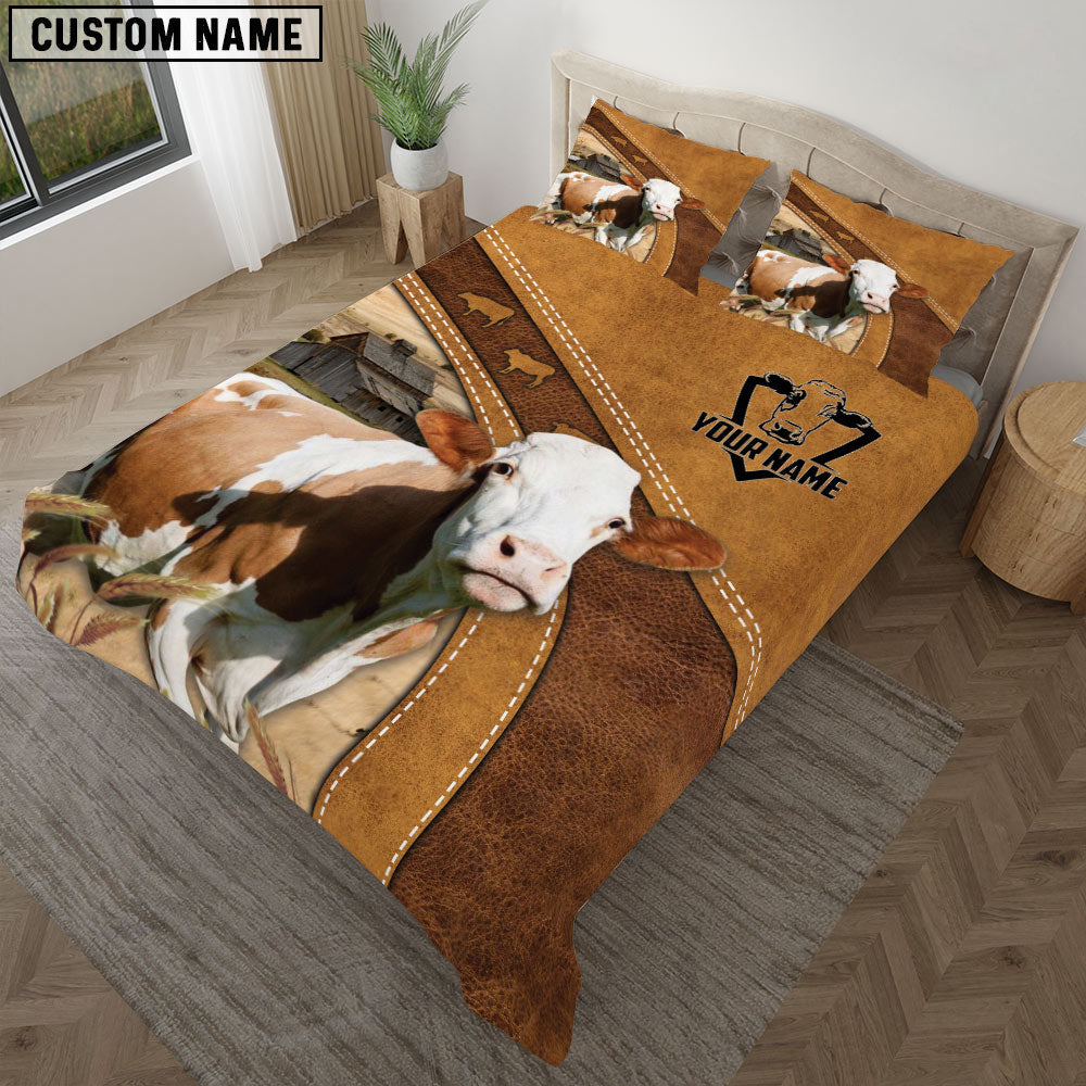 Custom Name Fleckvieh Bedding set