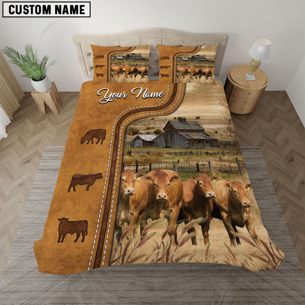 Limousin On The Farm Personalized Name Bedding Set