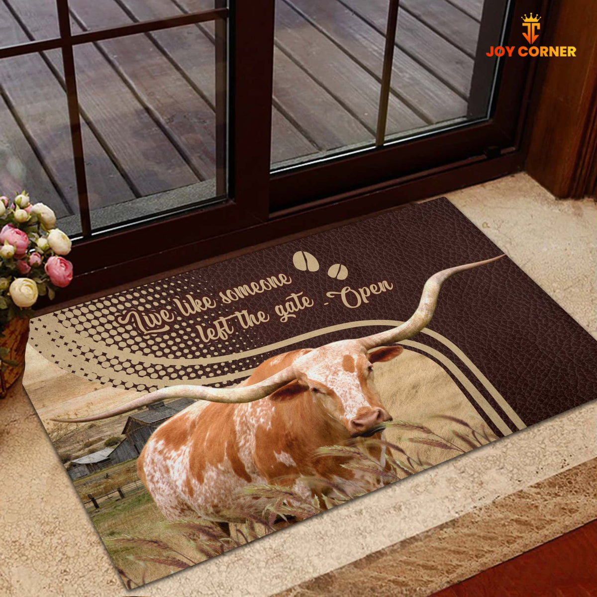 Texas Longhorn Live Like Someone Left The Gate Open Doormat