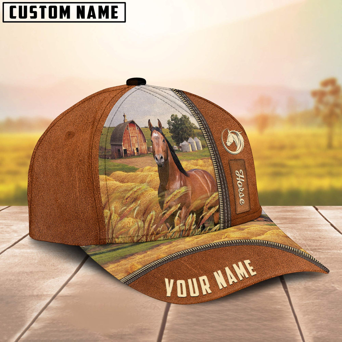 Personalized Name Horse Barn Farm Cap