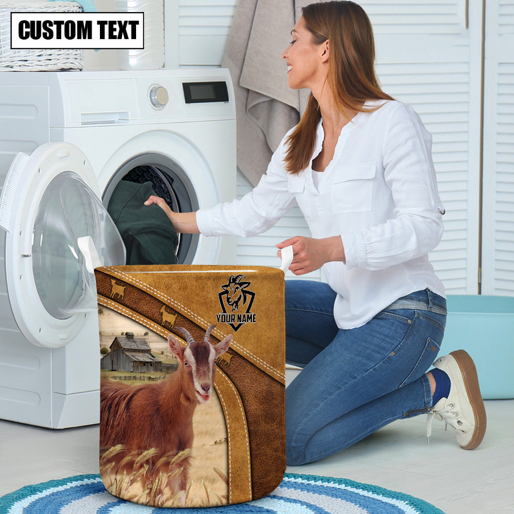Goat Brown Custom Name Basket