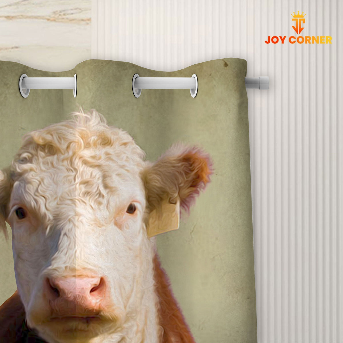 Hereford Hello Sweet Cheeks 3D Shower Curtain