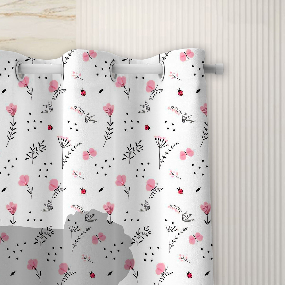 Llama Flower 3D Shower Curtain