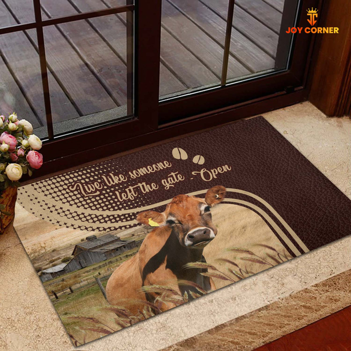 Jersey No Horns Live Like Someone Left The Gate Open Doormat