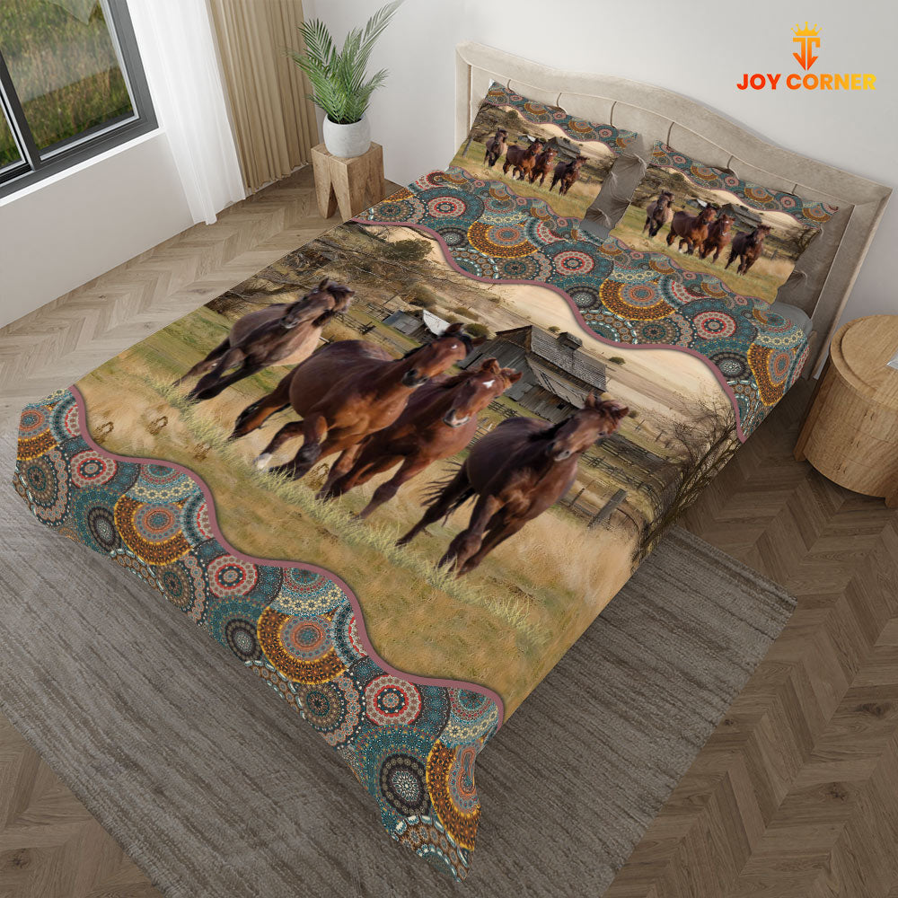 Horse Vintage 3D Bedding Set
