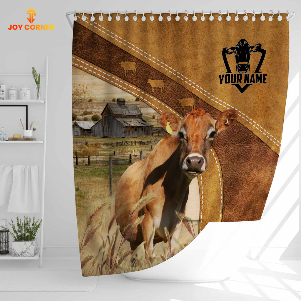 Custom Name Jersey Pattern Shower Curtain