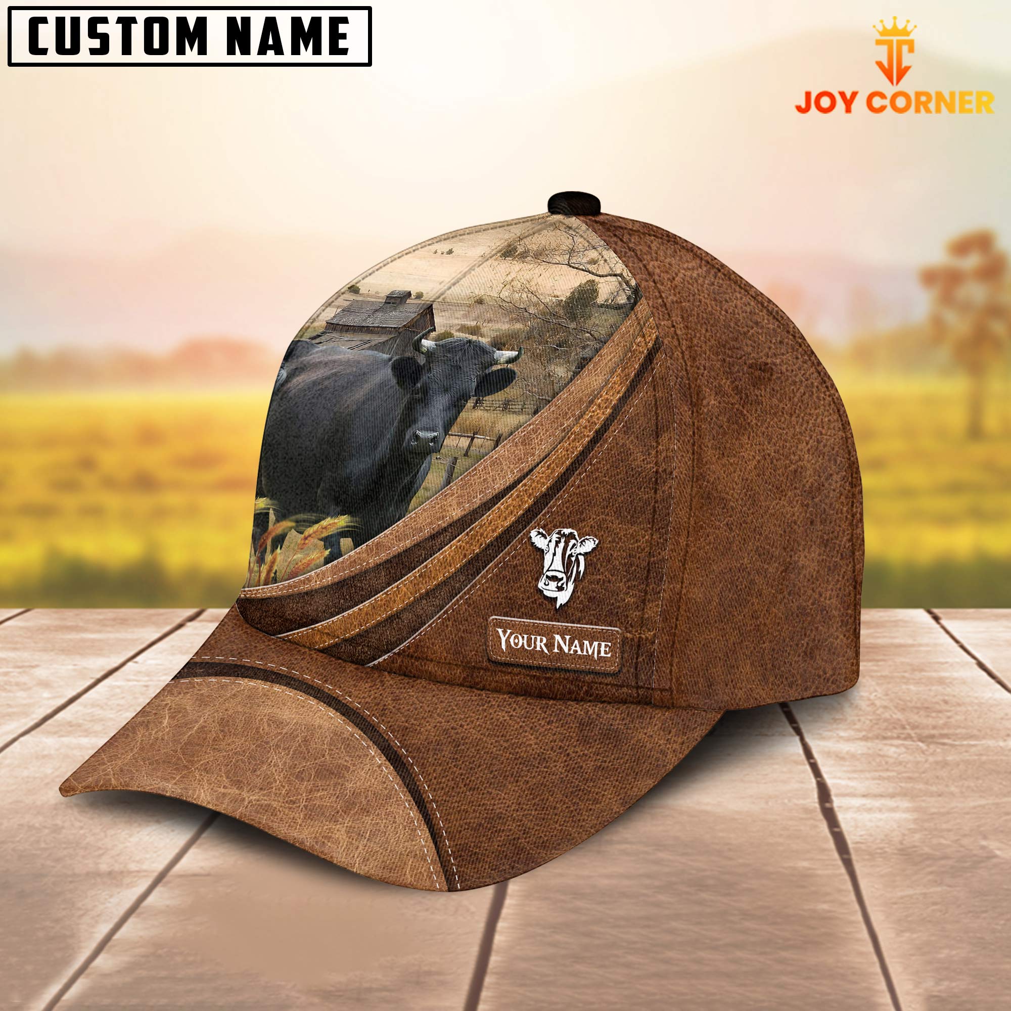 Custom Name Dexter Leather Pattern Classic Cap