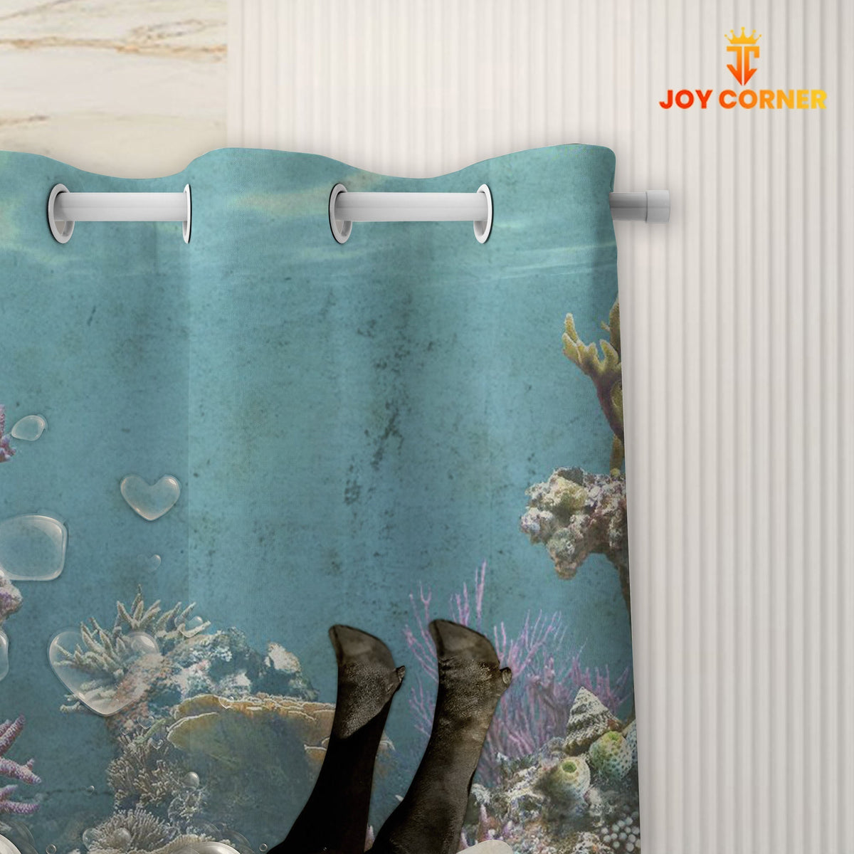 Dexter Taking Shower Under The Sea 3D Shower Curtain