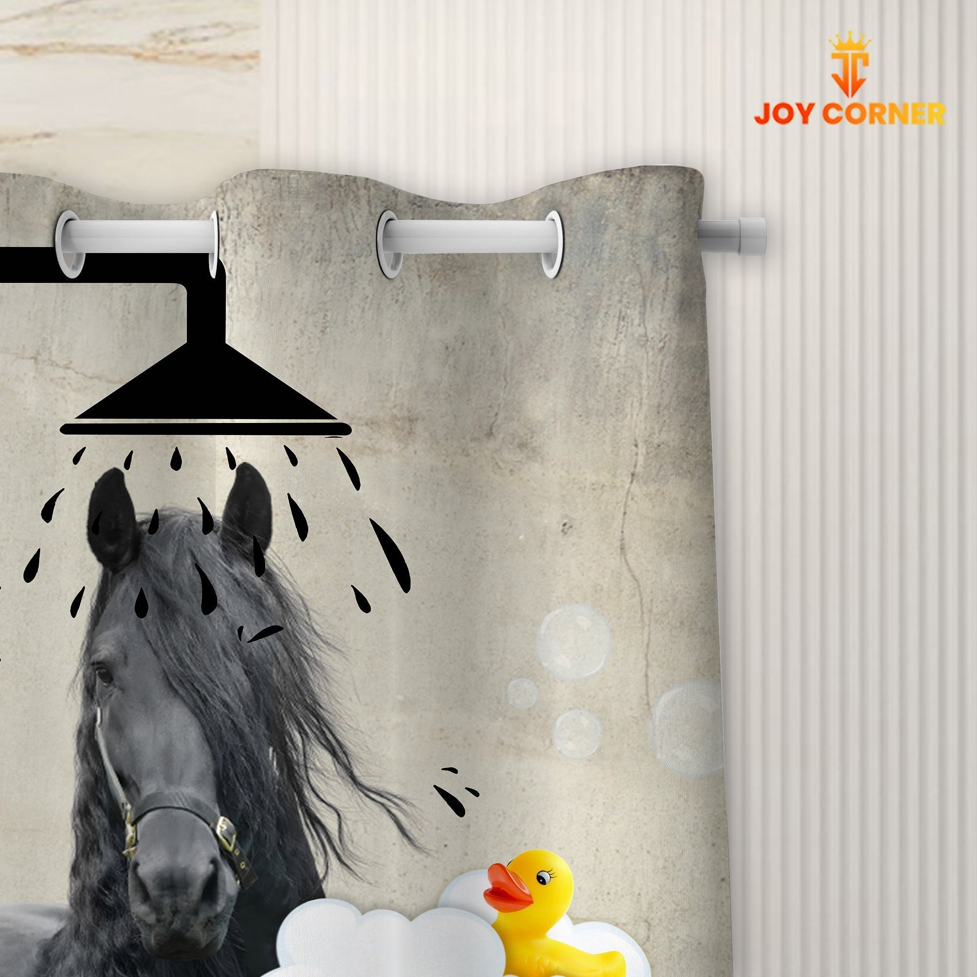 Black Horse I Don't Sing In The Shower 3D Shower Curtain