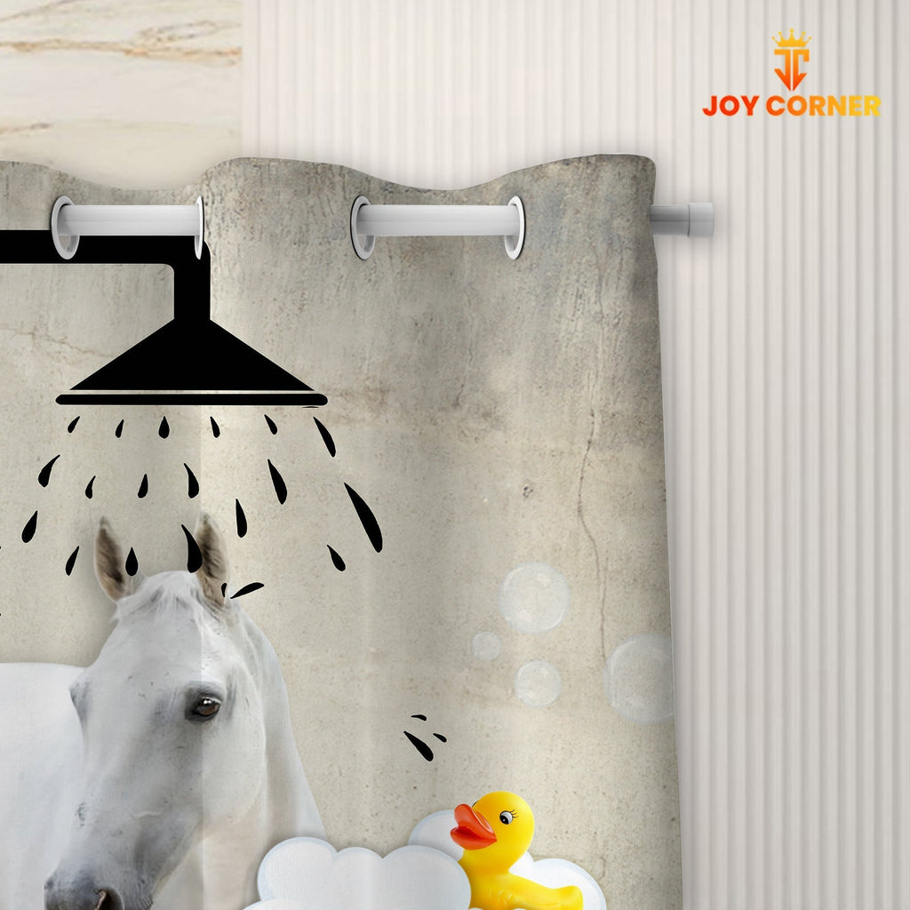 White Horse I Don't Sing In The Shower 3D Shower Curtain