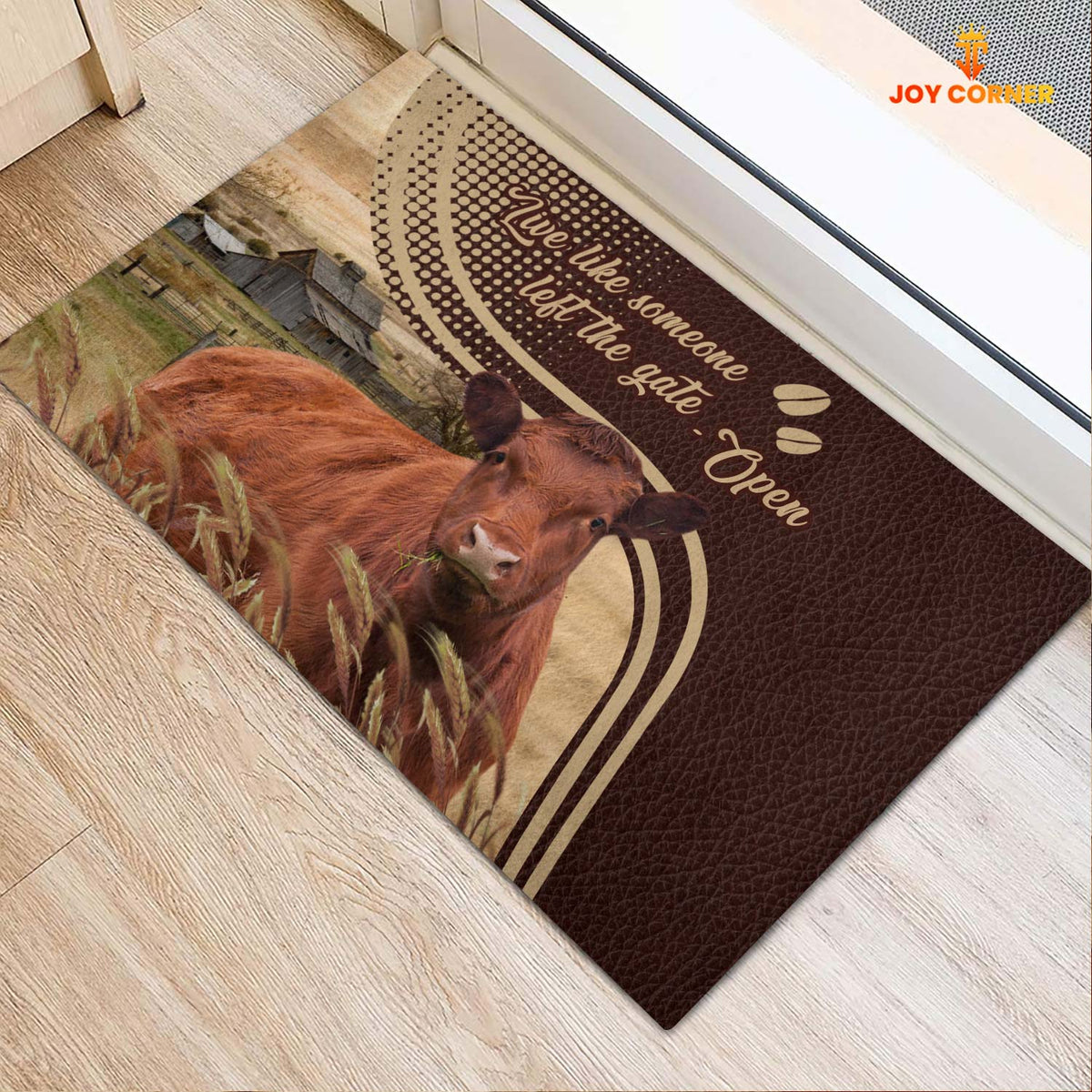 Red Angus Live Like Someone Left The Gate Open Doormat