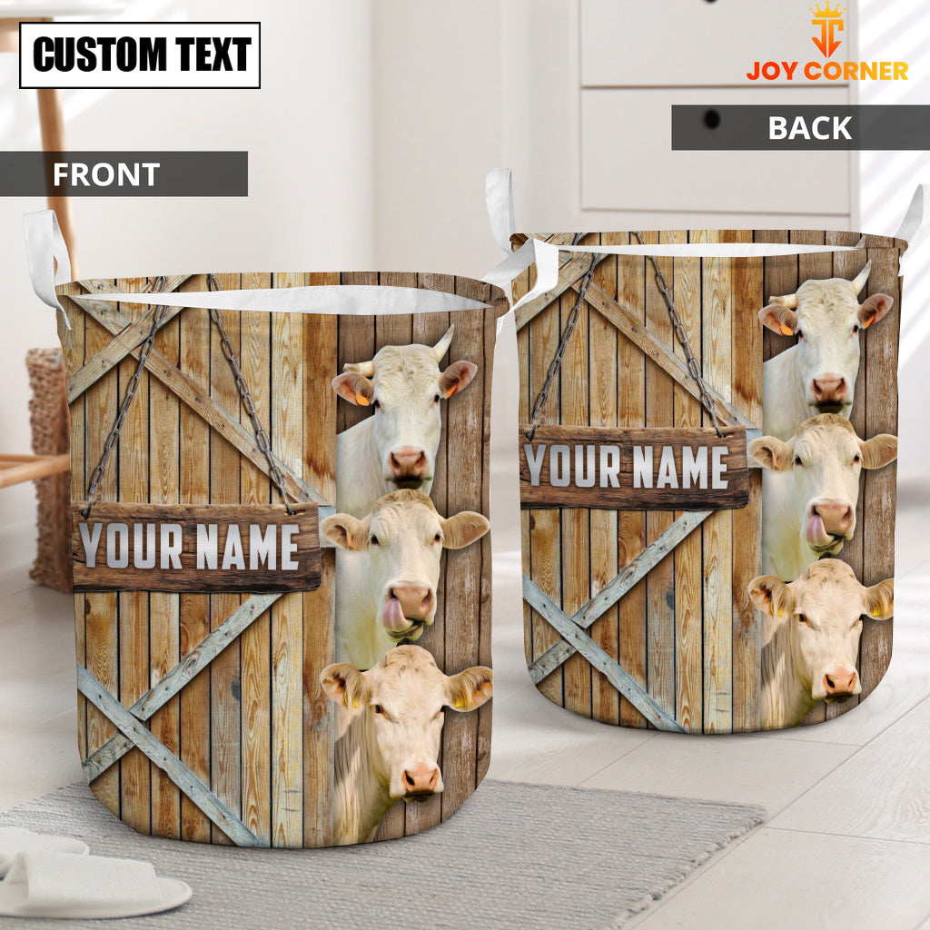 Charolais Barn Custom Name Laundry Basket