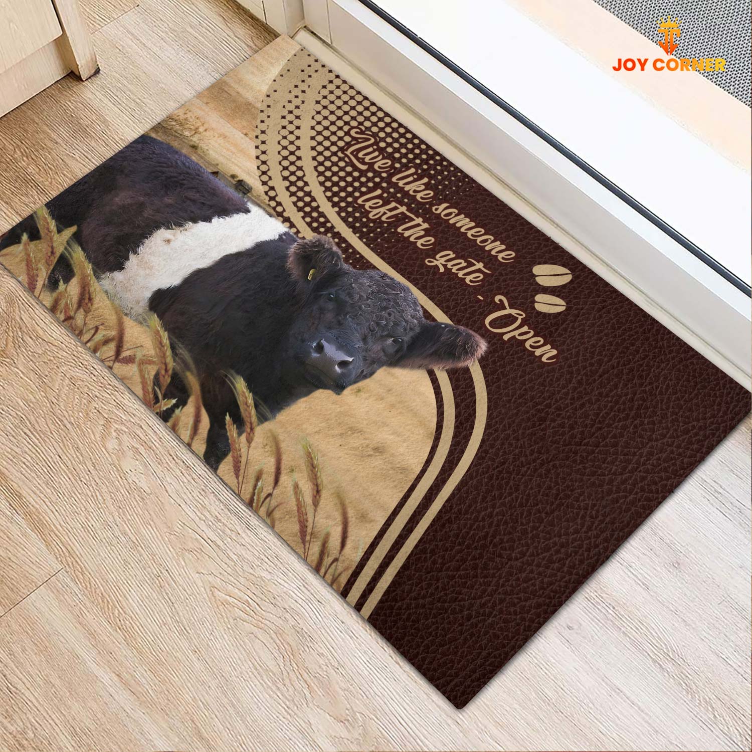 Belted Galloway Live Like Someone Left The Gate Open Doormat