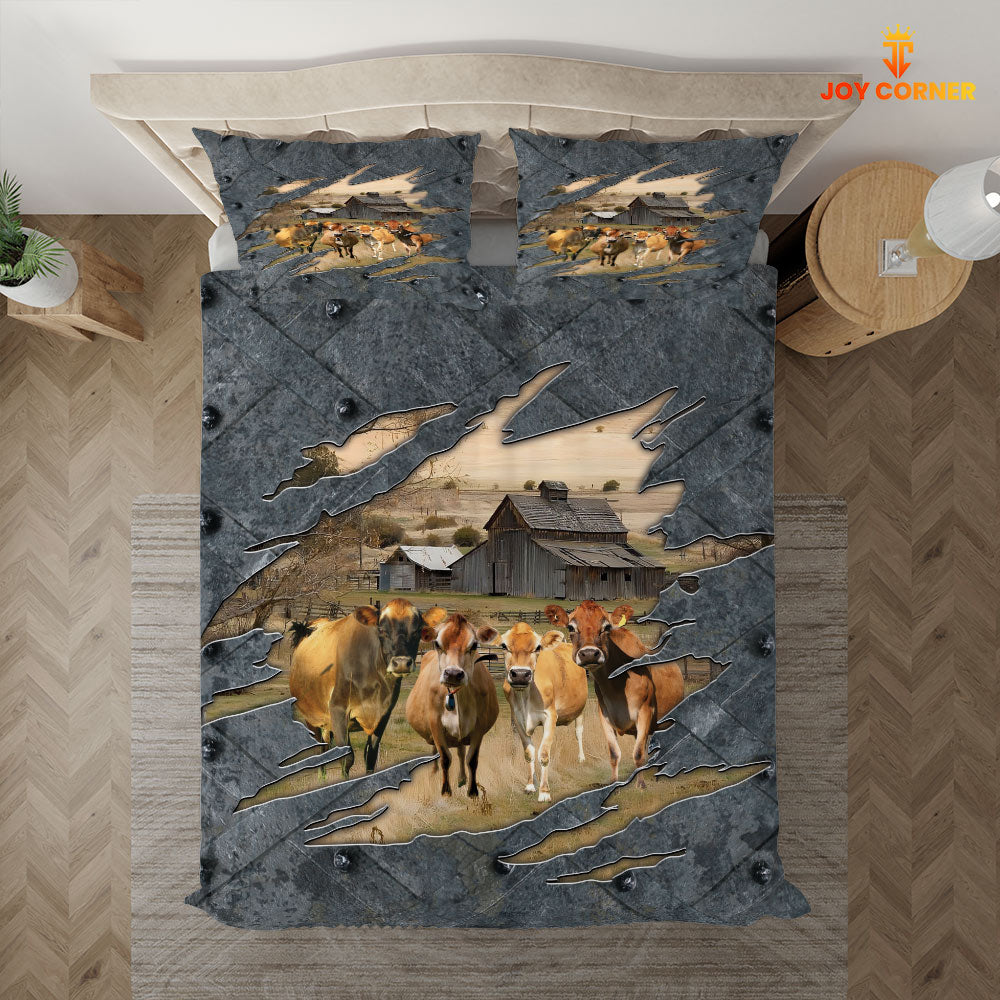 Jersey On The Farm Customized Name Bedding Set