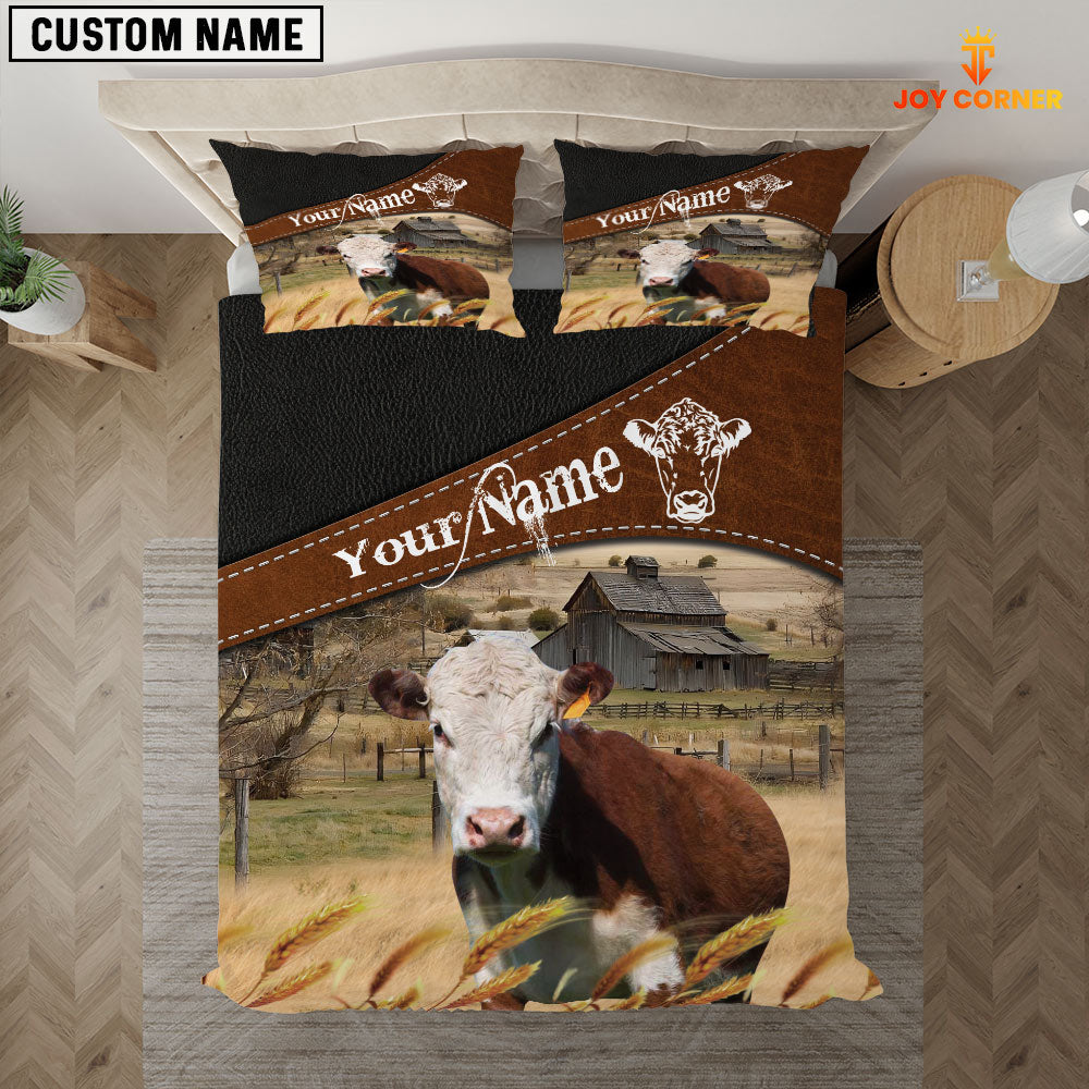Hereford On The Field Customized Name 3D Bedding Set