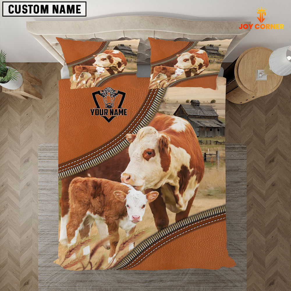Hereford On The Farm Customized Name 3D Bedding Set
