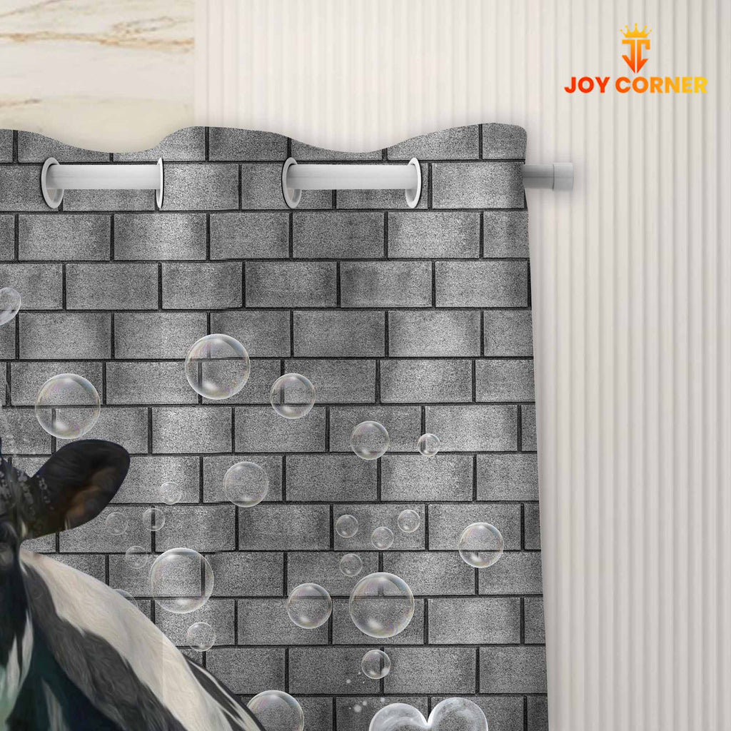Holstein Brick Wall 3D Shower Curtain