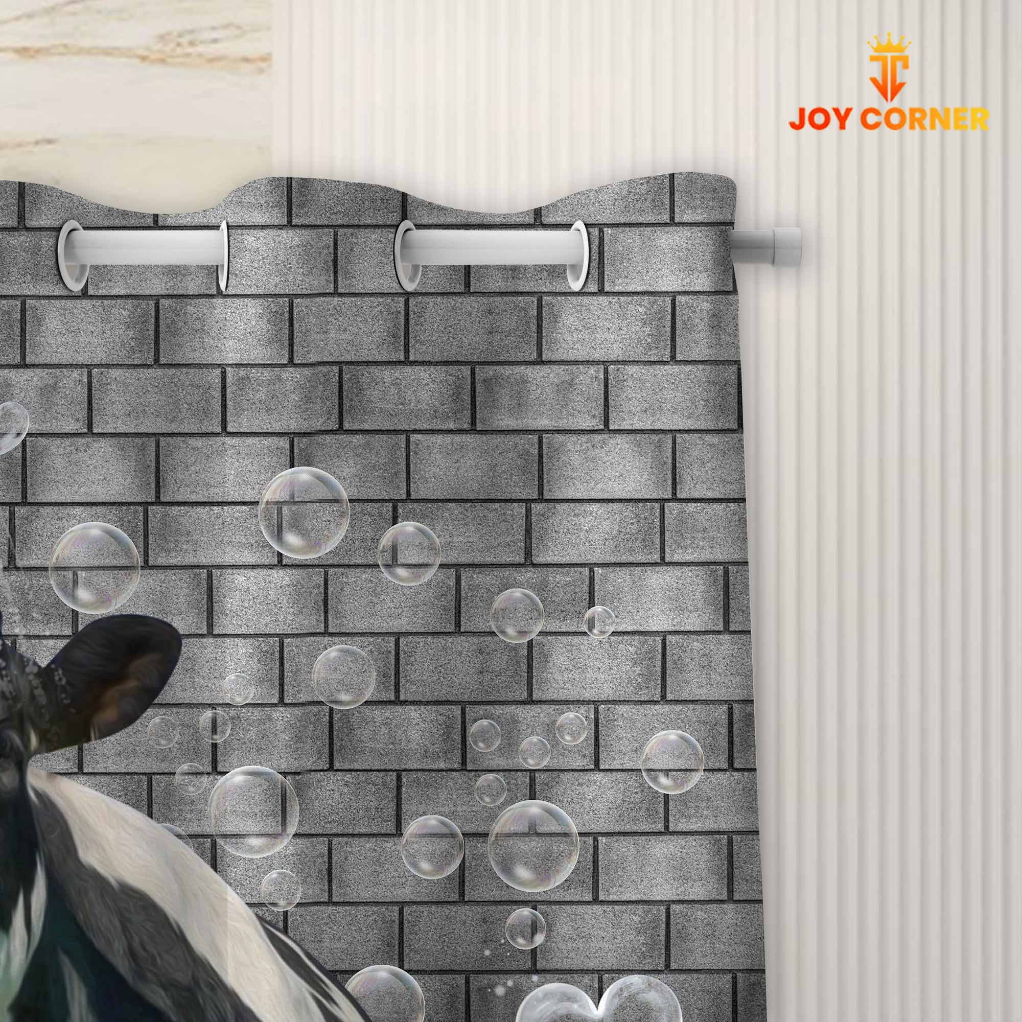 Holstein Brick Wall 3D Shower Curtain
