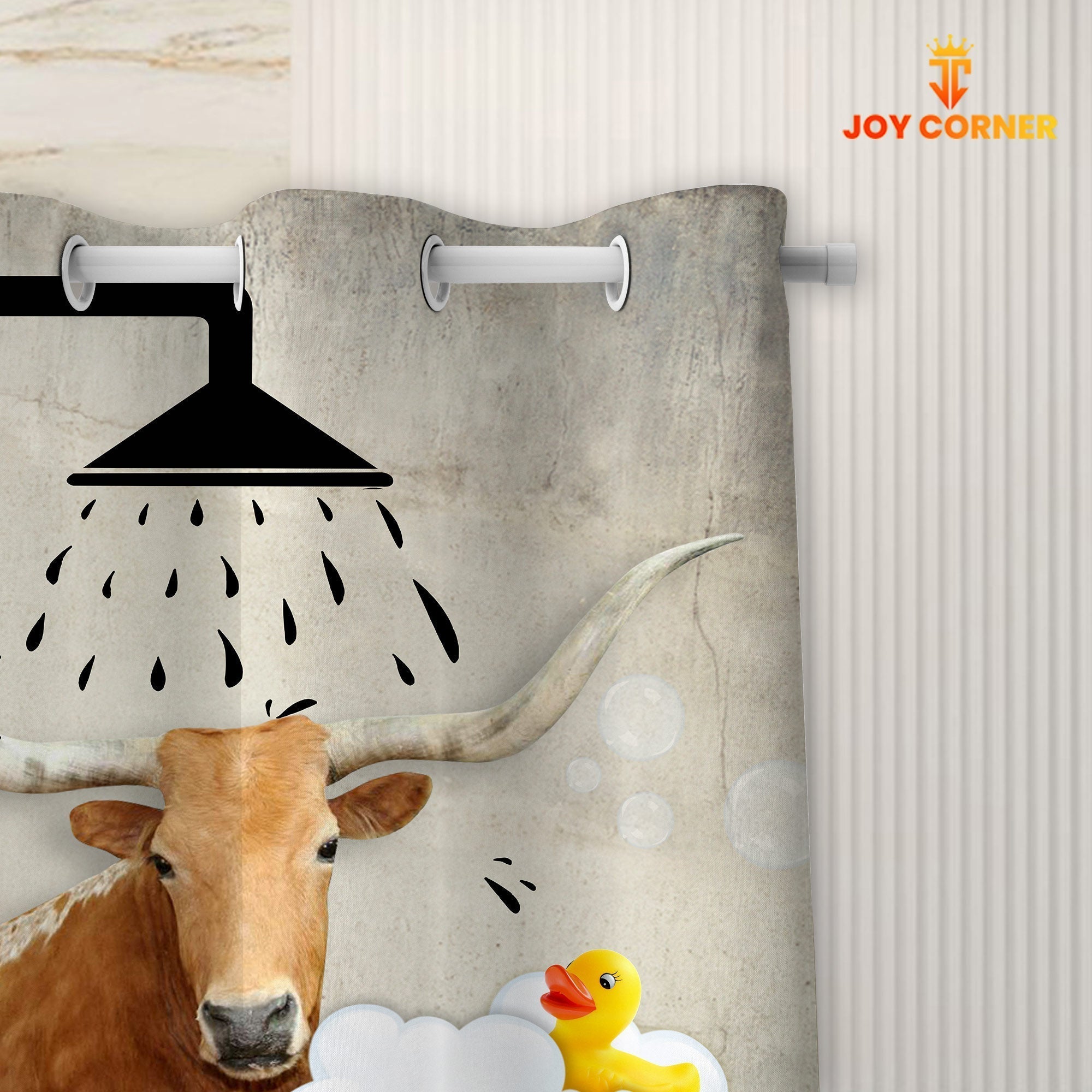 Texas Longhorn I Don't Sing In The Shower 3D Shower Curtain