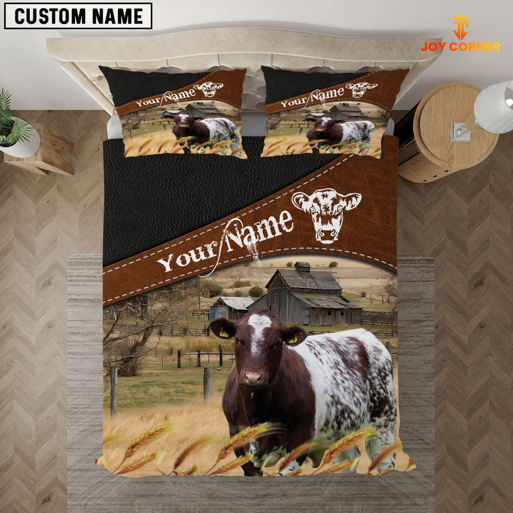 Shorthorn On The Field Customized Name 3D Bedding Set