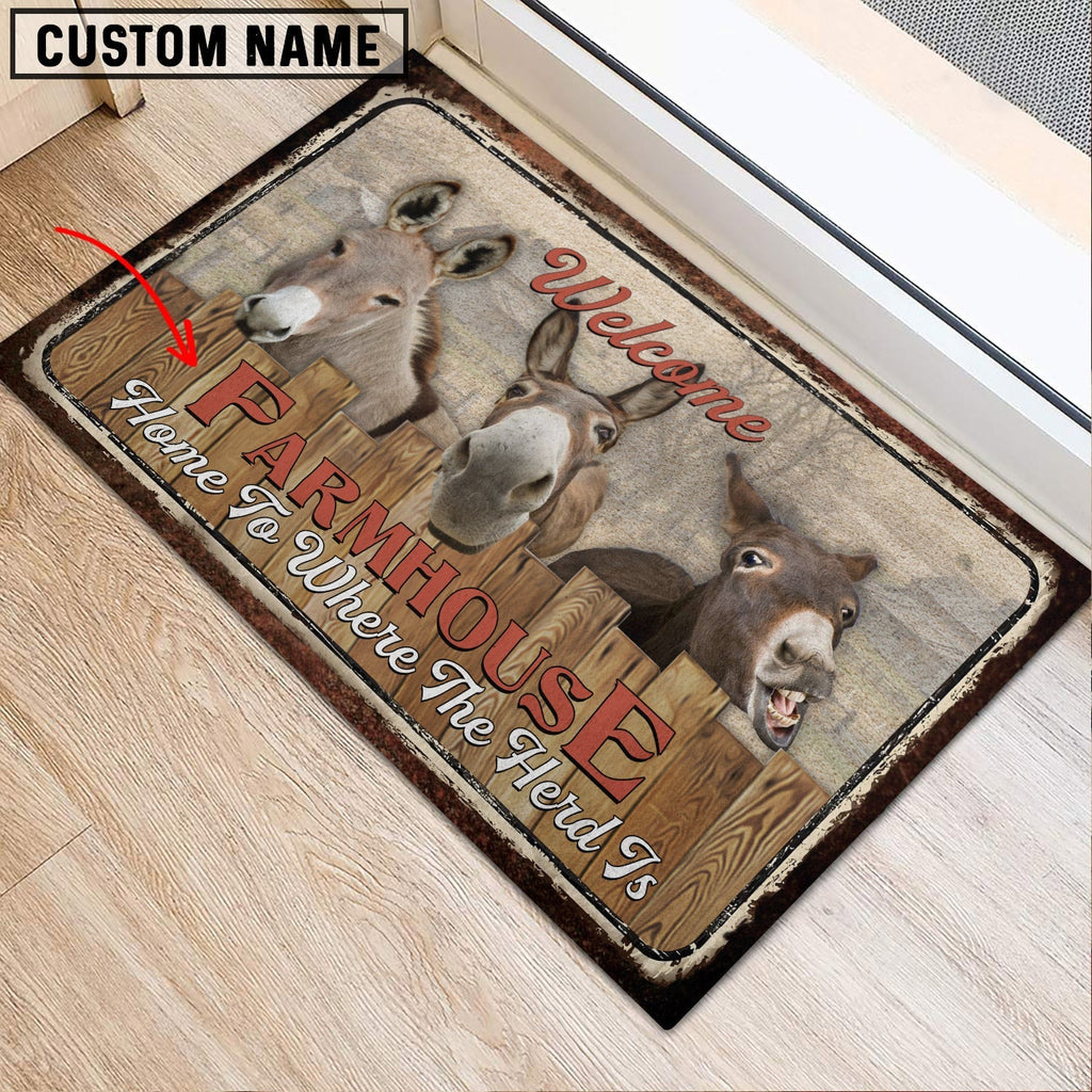 Donkey Personalized - Welcome  Doormat