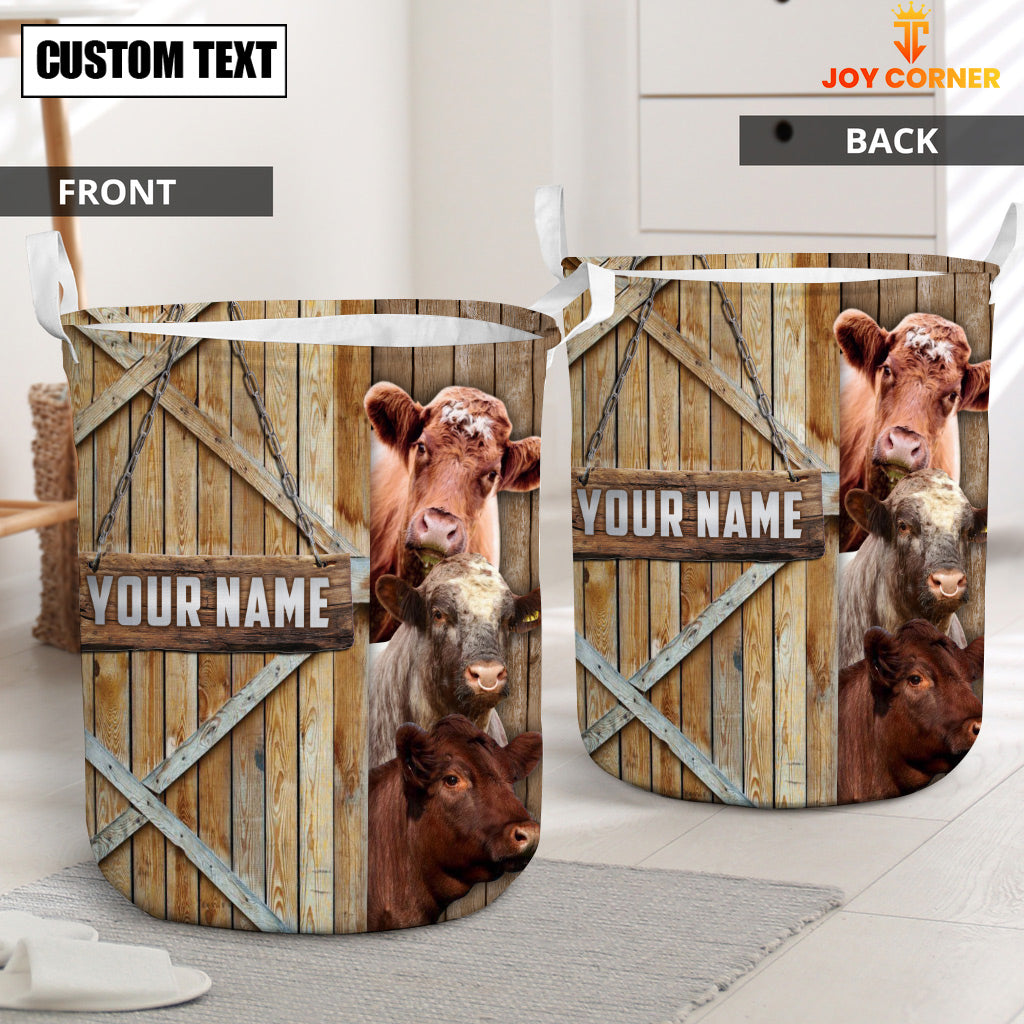 Shorthorn Barn Custom Name Laundry Basket