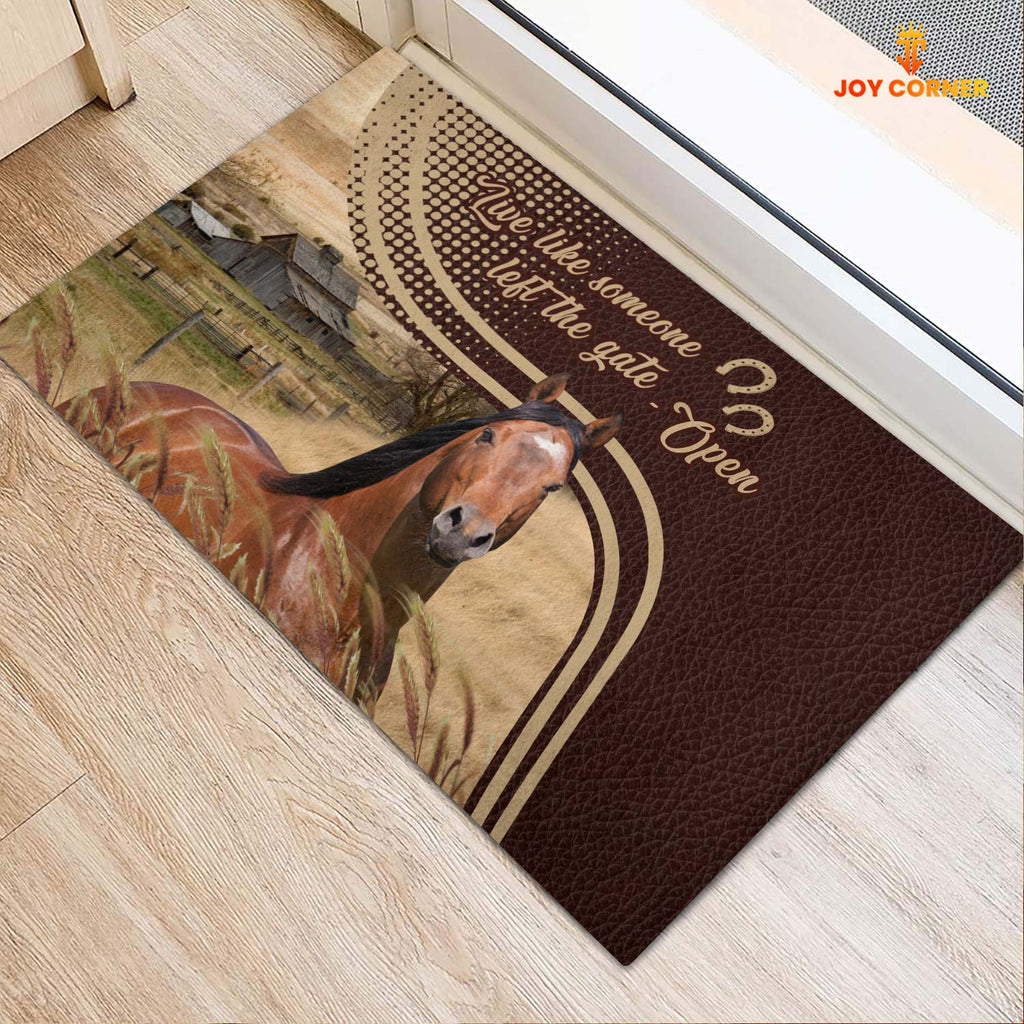 Horse Live Like Someone Left The Gate Open Doormat