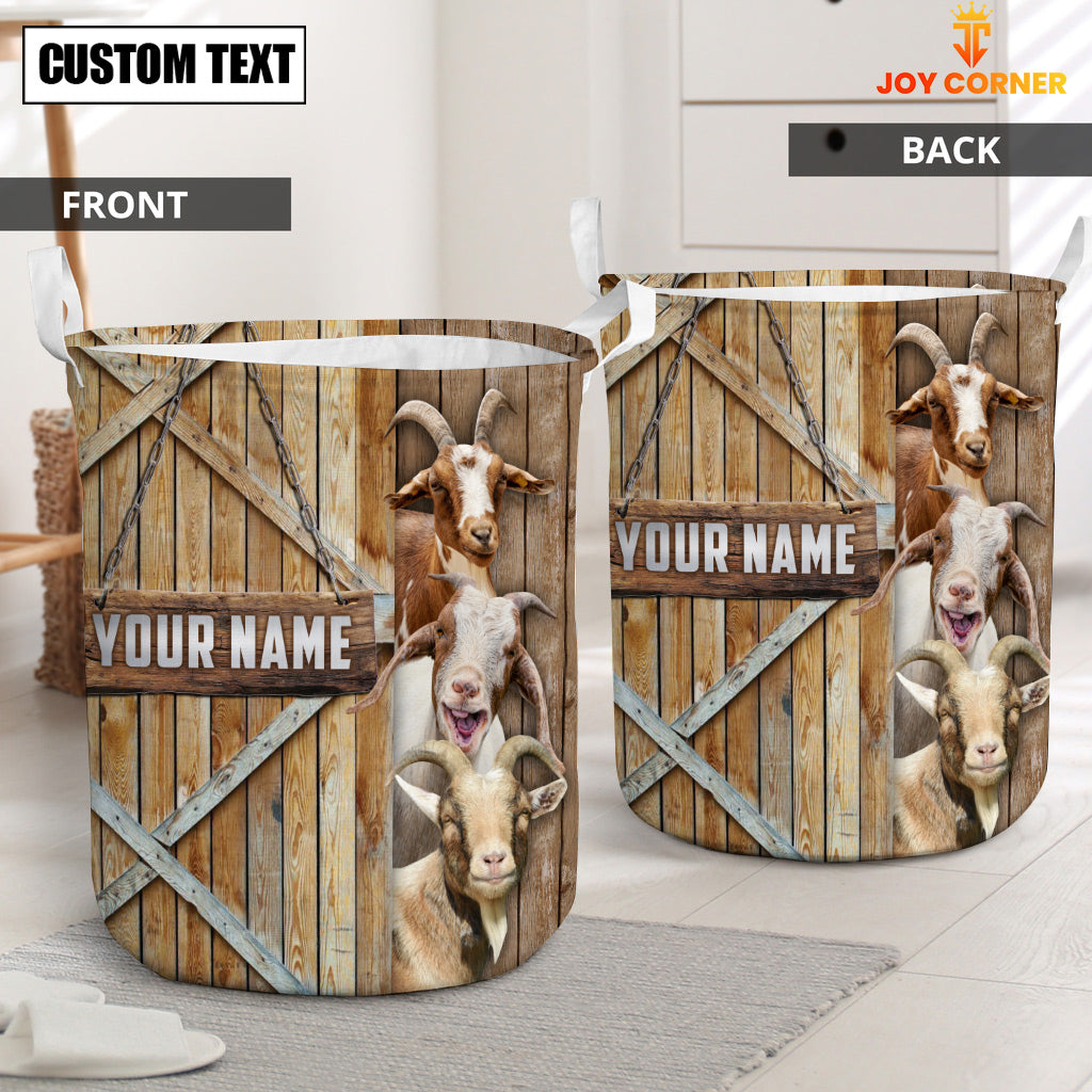 Goat Barn Custom Name Laundry Basket