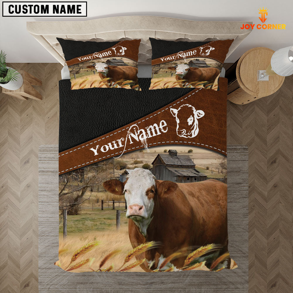 Simmental On The Field Customized Name 3D Bedding Set
