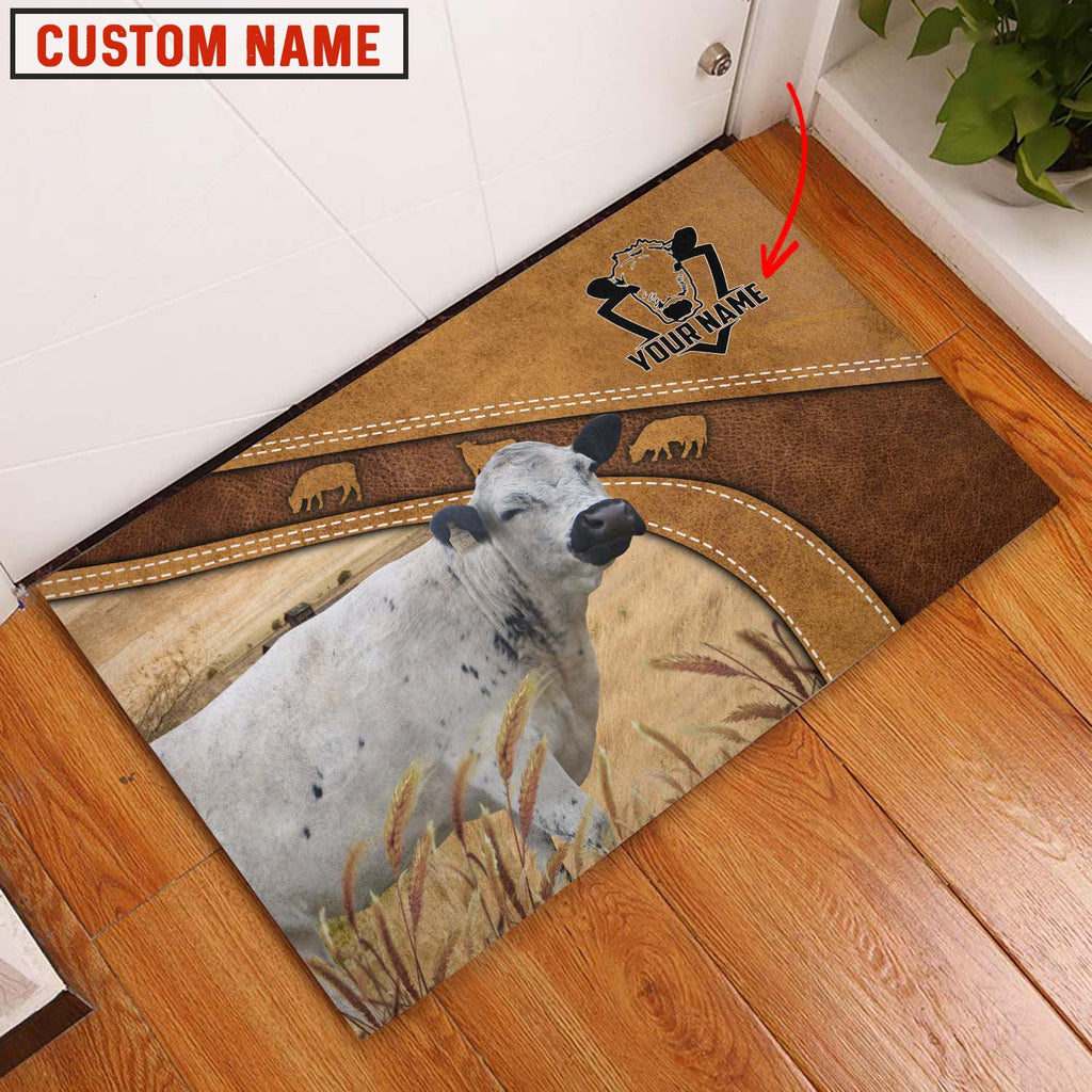 British White Park Personalized - Welcome Brown Doormat
