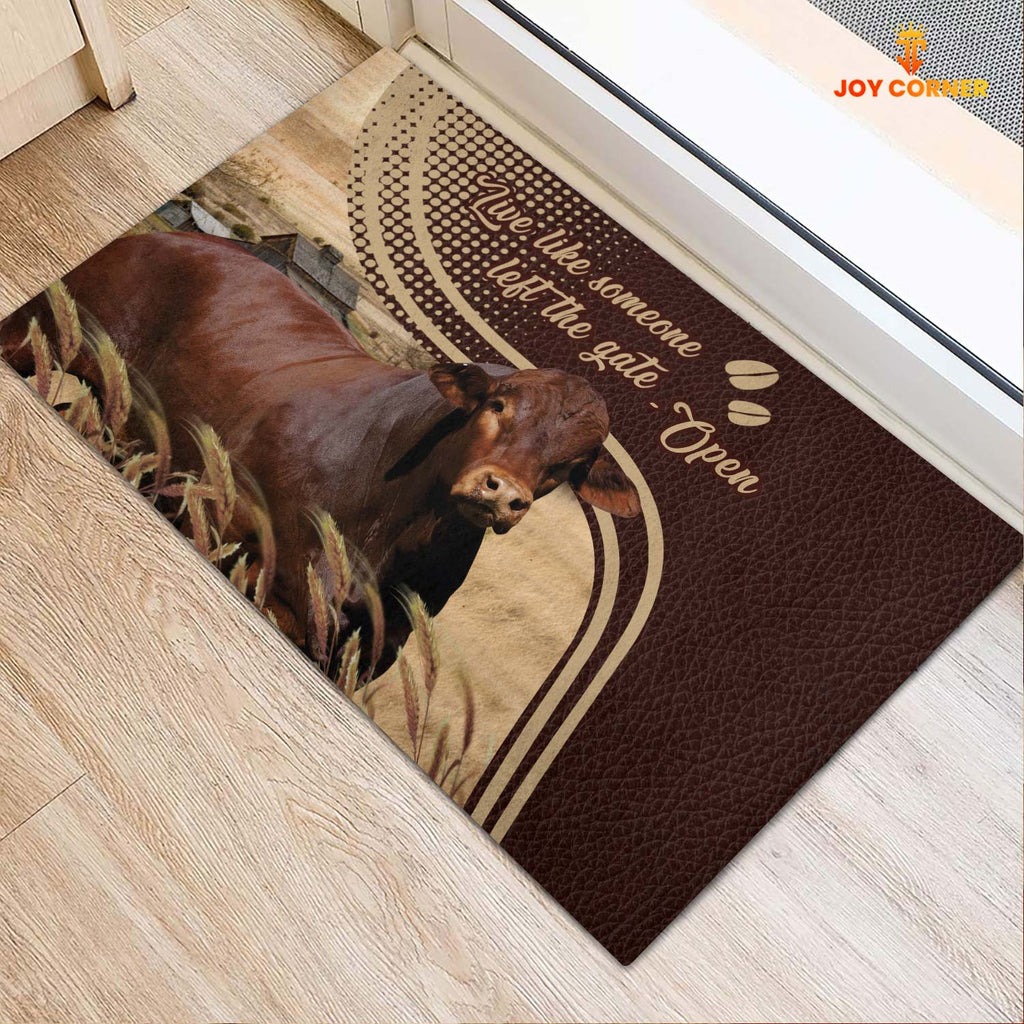 Beefmaster Live Like Someone Left The Gate Open Doormat