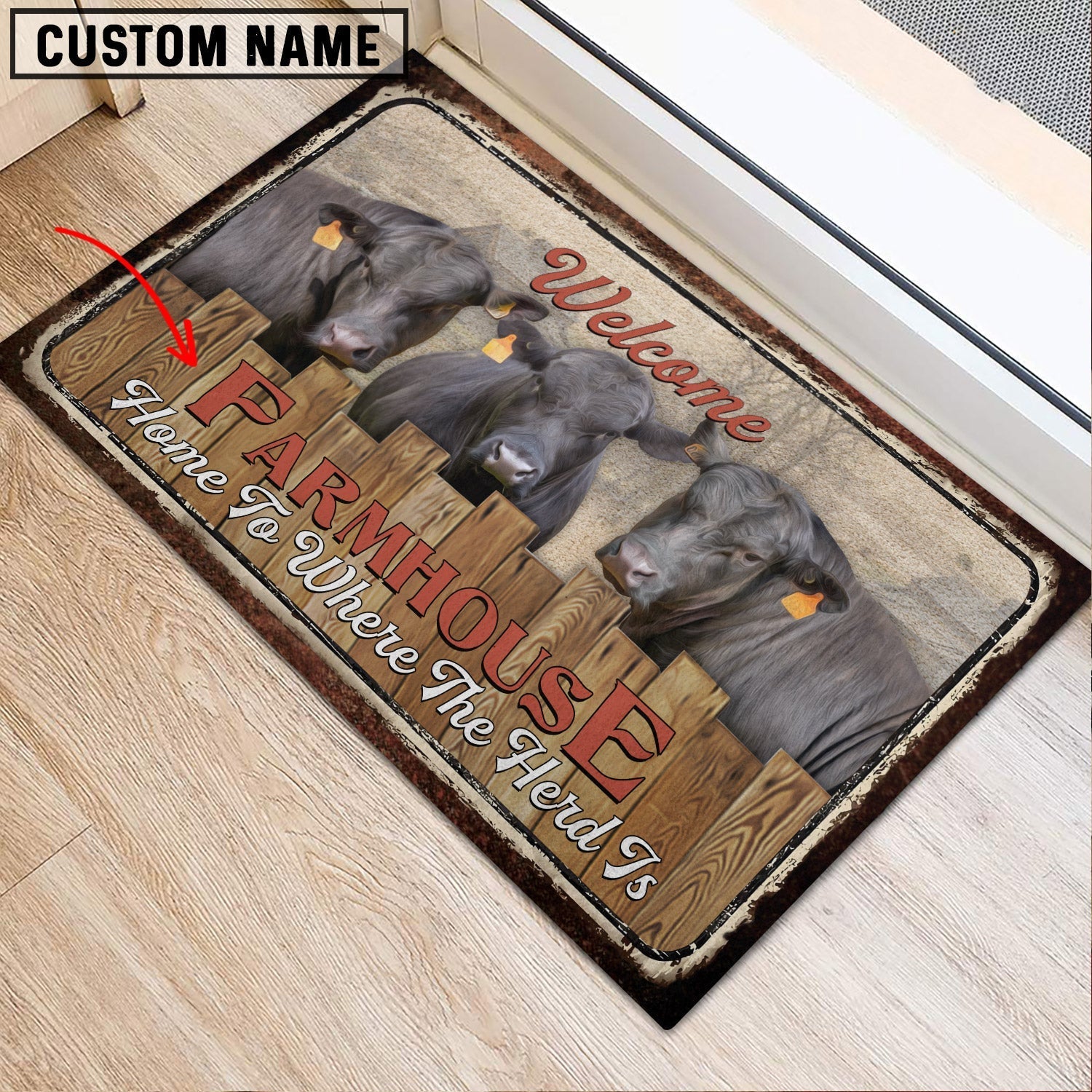 Brangus Personalized - Welcome  Doormat