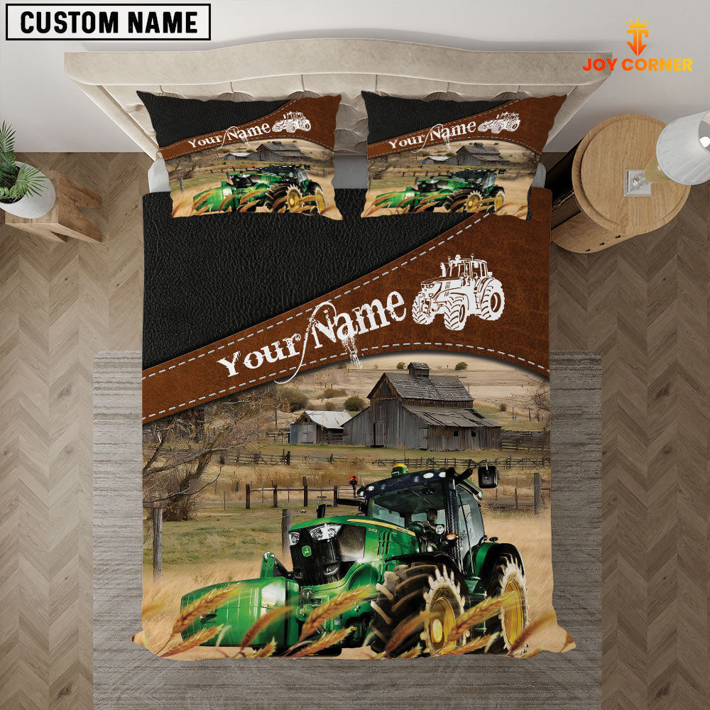 Tractor On The Field Customized Name 3D Bedding Set