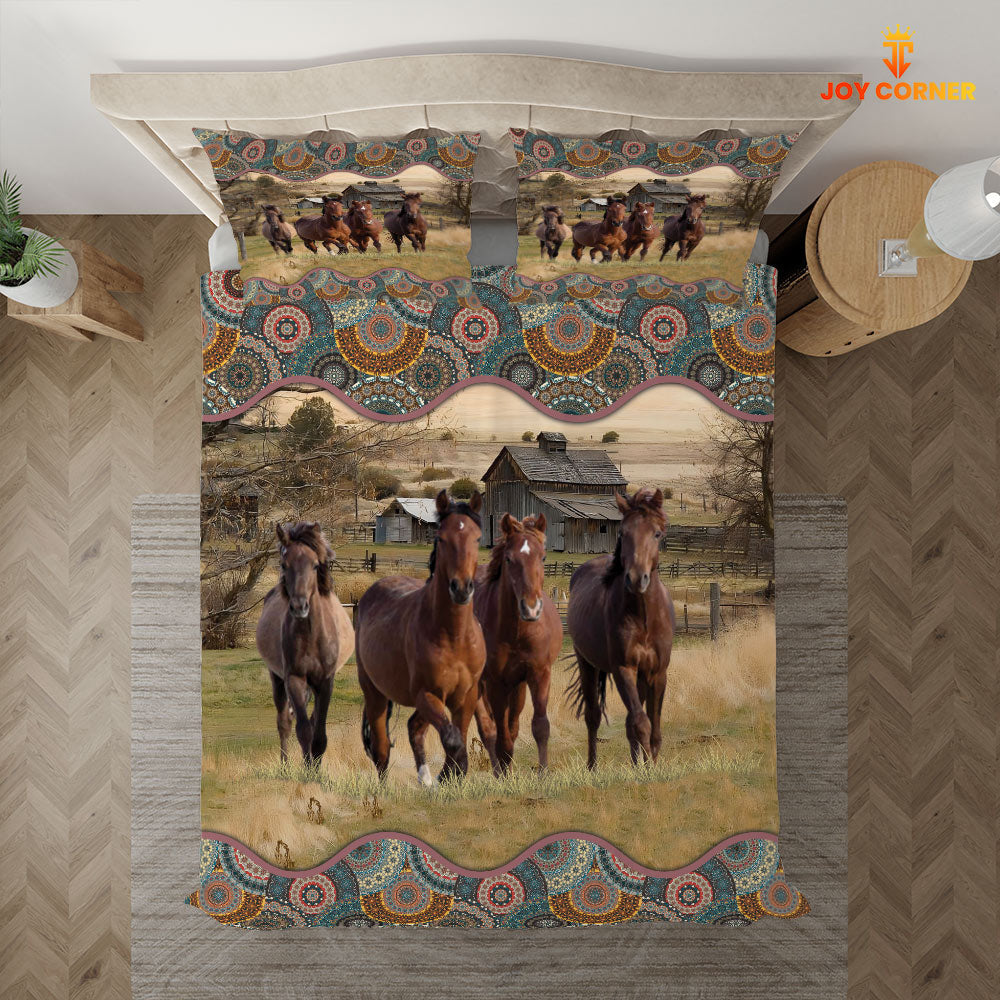 Horse Vintage 3D Bedding Set