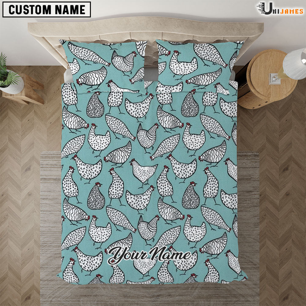 Chicken New Pattern Custom Name Bedding Set