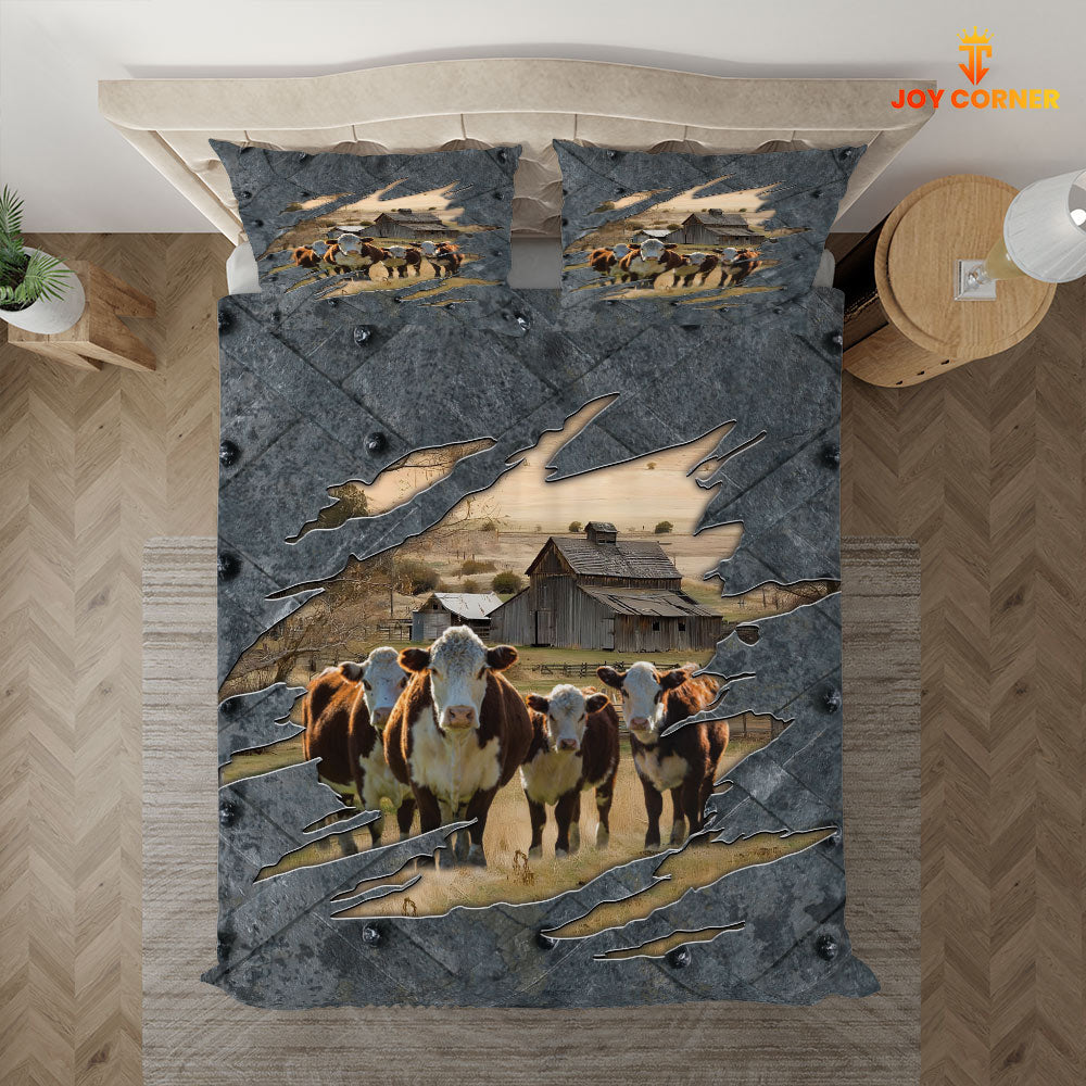 Hereford On The Farm Customized Name Bedding Set