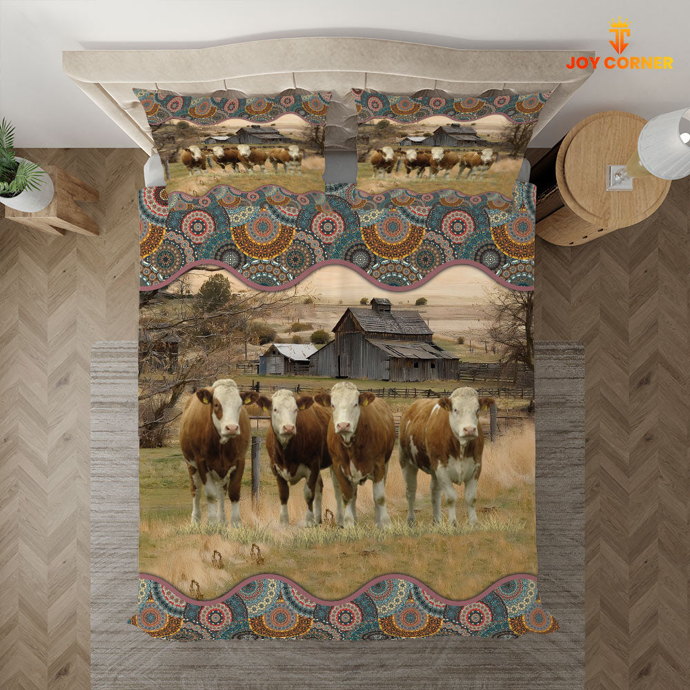 Simmental Vintage 3D Bedding Set